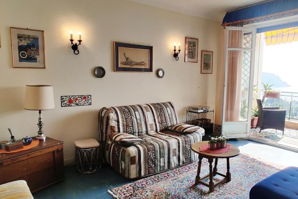 Vintage Flat On Villefranche Bay - Free Car Park Villefranche-sur-Mer Exterior foto