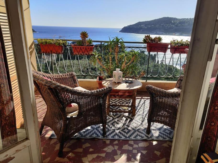 Vintage Flat On Villefranche Bay - Free Car Park Villefranche-sur-Mer Exterior foto