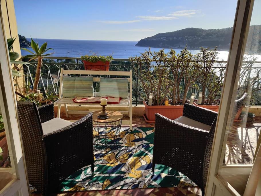 Vintage Flat On Villefranche Bay - Free Car Park Villefranche-sur-Mer Exterior foto